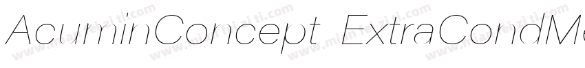 AcuminConcept ExtraCondMediumItalic字体转换